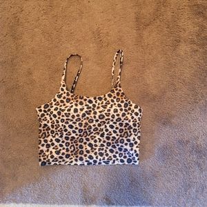 Urban Daizy Cropped Leopard Print Tank, Sz M